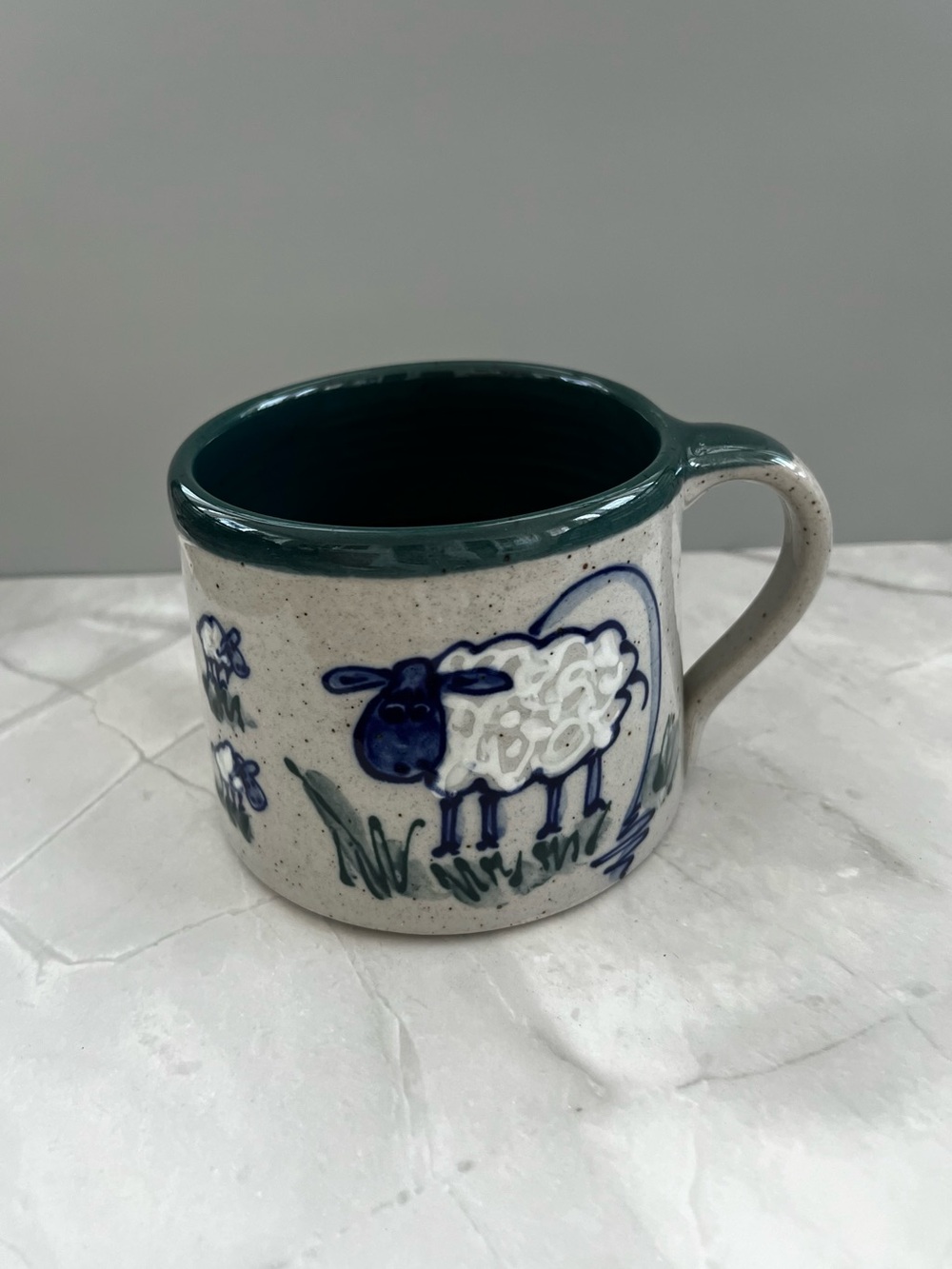 Great Bay Pottery  Large 24 Oz  Soup Mug Stoneware Sheep USA